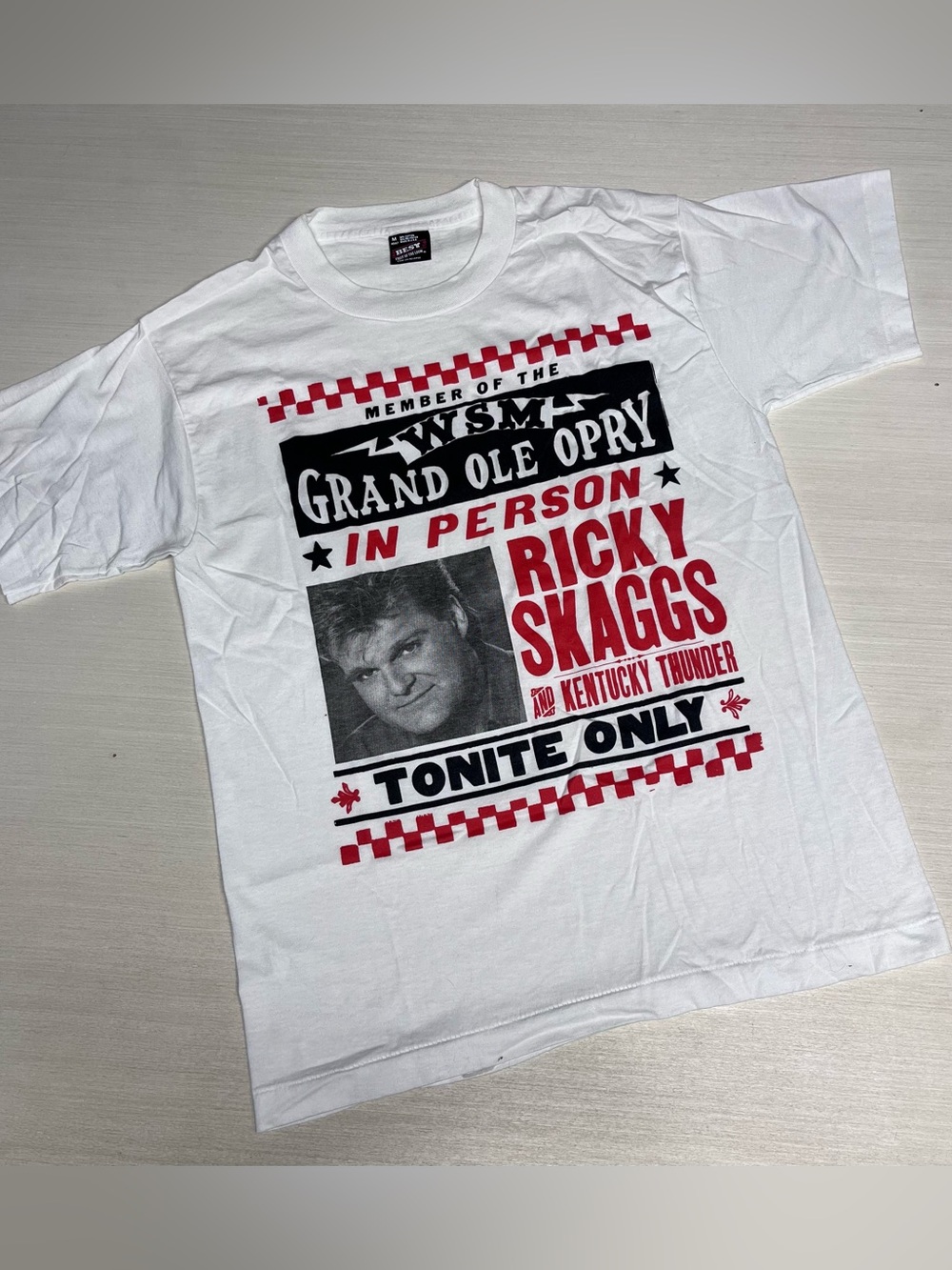 Vintage 90’s Ricky Skaggs Kentucky Thunder Grand Ole Opry Graphic Tee med